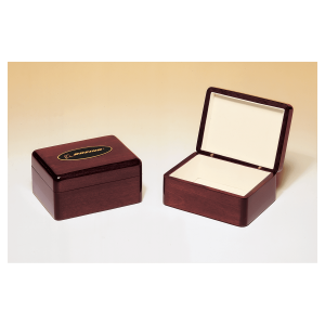 Custom Piano Finish Jewelry Box With Felt Lining And Brass Plate
