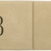 Light Brown Leatherette Double Pen Case 6 1/2" x 2"