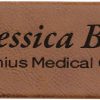 Dark Brown Leatherette Double Pen Case 6 1/2" x 2"