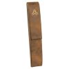 Rustic/Gold Leatherette Single Pen Case 6 1/2" x 1"