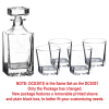 750ml Square Glass Decanter Set with Four