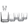 850ml Round Glass Decanter Set with Four DG401 9 oz. Glasses and Printed Gift Box