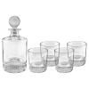 850ml Round Golf Glass Decanter Set with Four DG405S 9 oz. Golf Rocks Glasses in a Black Gift Box with a Printed Paper Sleeve