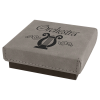 3 1/2" x 3 1/2" Gray Medal Box with Leatherette Lid