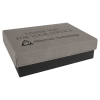 7 3/8" x 5 3/4" Gray Gift Box with Leatherette Lid