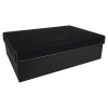 11 3/4" x 7 3/4" Black/Gold Gift Box with Leatherette Lid