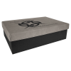 11 3/4" x 7 3/4" Gray Gift Box with Leatherette Lid