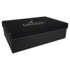 11 3/4" x 7 3/4" Black/Silver Gift Box with Leatherette Lid