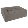 8" x 6 3/8" Gray Leatherette Premium Gift Box