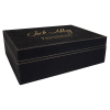10 1/4" x 7 1/2" Black/Gold Leatherette Premium Gift Box