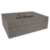 10 1/4" x 7 1/2" Gray Leatherette Premium Gift Box