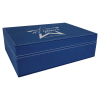 10 1/4" x 7 1/2" Blue/Silver Leatherette Premium Gift Box
