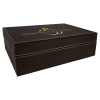 12 1/4" x 8 1/4" Black/Gold Leatherette Premium Gift Box