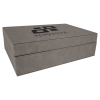 12 1/4" x 8 1/4" Gray Leatherette Premium Gift Box