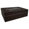 12 1/4" x 8 1/4" Black/Silver Leatherette Premium Gift Box