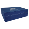 12 1/4" x 8 1/4" Blue/Silver Leatherette Premium Gift Box