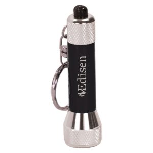 Flashlight Collection - Black 5-Led Flashlight With Keychain