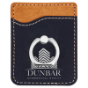 Black/Silver Leatherette Phone Wallet With Silver Ri