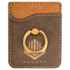 Rustic/Gold Leatherette Phone Wallet With Gold Ring