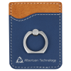 Blue/Silver Leatherette Phone Wallet With Silver Rin