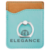 Teal Leatherette Phone Wallet With Silver Ring