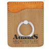 Bamboo Leatherette Phone Wallet With Silver Ring