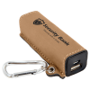 Light Brown Leatherette 2200 Mah Power Bank With Usb