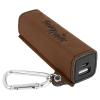 Dark Brown Leatherette 2200 Mah Power Bank With Usb