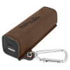 Dark Brown Leatherette 2200 Mah Power Bank With Usb-
