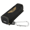 Black/Gold Leatherette 2200 Mah Power Bank With Usb-