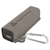 Gray Leatherette 2200 Mah Power Bank With Usb-C Cord