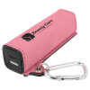Pink Leatherette 2200 Mah Power Bank With Usb-C Cord