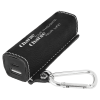 Black/Silver Leatherette 2200 Mah Power Bank With Us