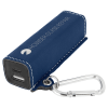 Blue/Silver Leatherette 2200 Mah Power Bank With Usb