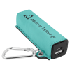 Teal Leatherette 2200 Mah Power Bank With Usb Cord