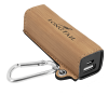 Bamboo Leatherette 2200 Mah Power Bank With Usb Cord