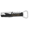 Black/Gold Leatherette Wine Bottle Opener