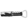 Black/Silver Leatherette Wine Bottle Opener