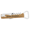Bamboo Leatherette Wine Bottle Opener