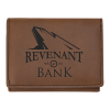 3" X 4" Dark Brown Leatherette Trifold Wallet
