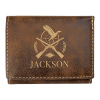 3" X 4" Rustic/Gold Leatherette Trifold Wallet