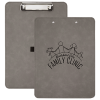 9" X 12 1/2" Gray Leatherette Clipboard