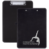 9" X 12 1/2" Black/Silver Leatherette Clipboard