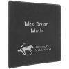 Black/Silver Laserable Leatherette 3 Ring Binder with 1" Slant D Rings 10 1/2" x 11 1/2"