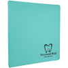 Teal Laserable Leatherette 3 Ring Binder with 1" Slant D Rings 10 1/2" x 11 1/2"