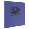 Purple/Black Laserable Leatherette 3 Ring Binder with 1" Slant D Rings 10 1/2" x 11 1/2"