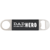 1 1/2" X 7" Black/White Bottle Opener With Silicone G