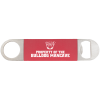 1 1/2" X 7" Red/White Bottle Opener With Silicone Gri