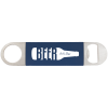 1 1/2" X 7" Navy Blue/White Bottle Opener With Silico
