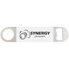 1 1/2" X 7" White/Black Bottle Opener With Silicone G